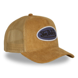Casquette trucker filet en suédine avec patch Fur Sunflower