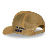 Casquette trucker filet en suédine avec patch Fur Sunflower
