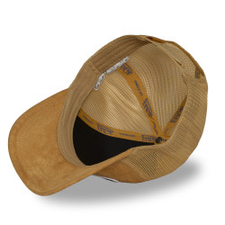 Casquette trucker filet en suédine avec patch Fur Sunflower