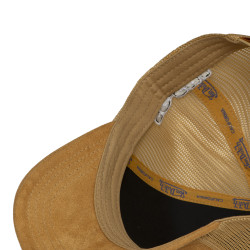 Casquette trucker filet en suédine avec patch Fur Sunflower