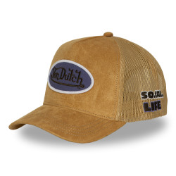 Casquette trucker filet en suédine avec patch Fur Sunflower