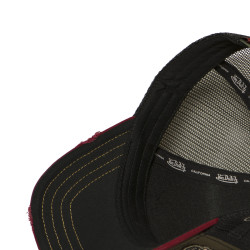 Casquette trucker filet effet usé avec patch et print Patches17