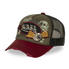 Casquette trucker filet effet usé avec patch et print Patches17