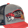 Casquette trucker filet effet usé avec patch et print Patches18