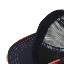 Casquette trucker filet effet usé avec patch et print Patches18