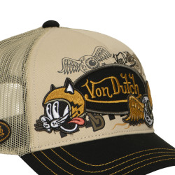 Casquette trucker filet avec patch et print Patches19