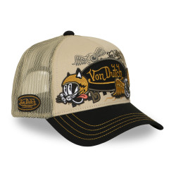 Casquette trucker filet avec patch et print Patches19