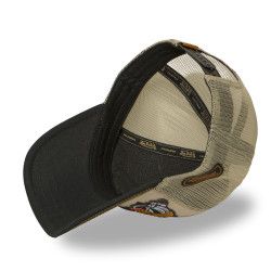 Casquette trucker filet avec patch et print Patches19