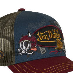 Casquette trucker filet avec patch et print Patches20