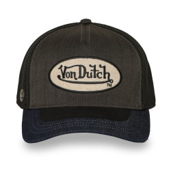 Casquette trucker filet premium avec patch et visière bimatière Shiel