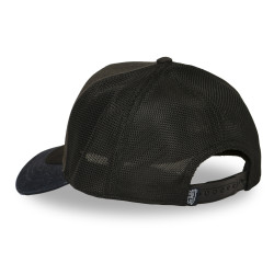 Casquette trucker filet premium avec patch et visière bimatière Shiel