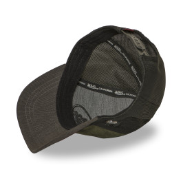 Casquette trucker filet premium avec patch et visière bimatière Shiel