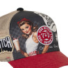 Casquette trucker filet avec print et patch  Subl Pinup Milk