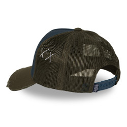 Casquette trucker avec filet effet usé avec filet et patch Used14