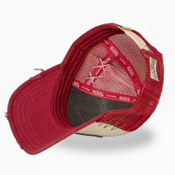 Casquette trucker avec filet effet usé avec filet et patch Used16