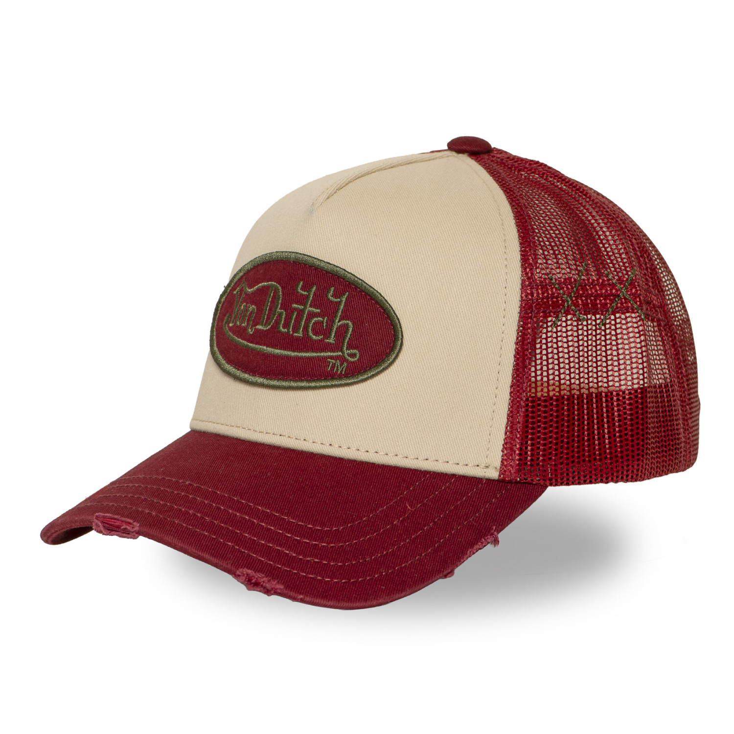Casquette trucker avec filet effet usé avec filet et patch Used16
