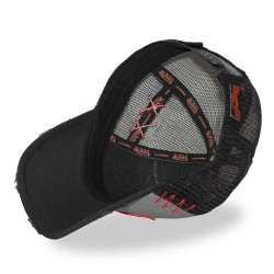 Casquette trucker avec filet effet usé avec filet et patch Used17