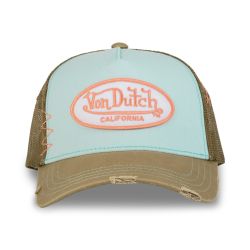 Casquette trucker avec filet effet usé et patch brodé Used