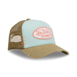 Casquette trucker avec filet effet usé et patch brodé Used