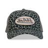 Casquette baseball Velvet avec print et broderie Leopard Kaki