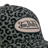 Casquette baseball Velvet avec print et broderie Leopard Kaki
