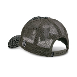 Casquette baseball Velvet avec print et broderie Leopard Kaki