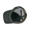 Casquette baseball Velvet avec print et broderie Leopard Kaki