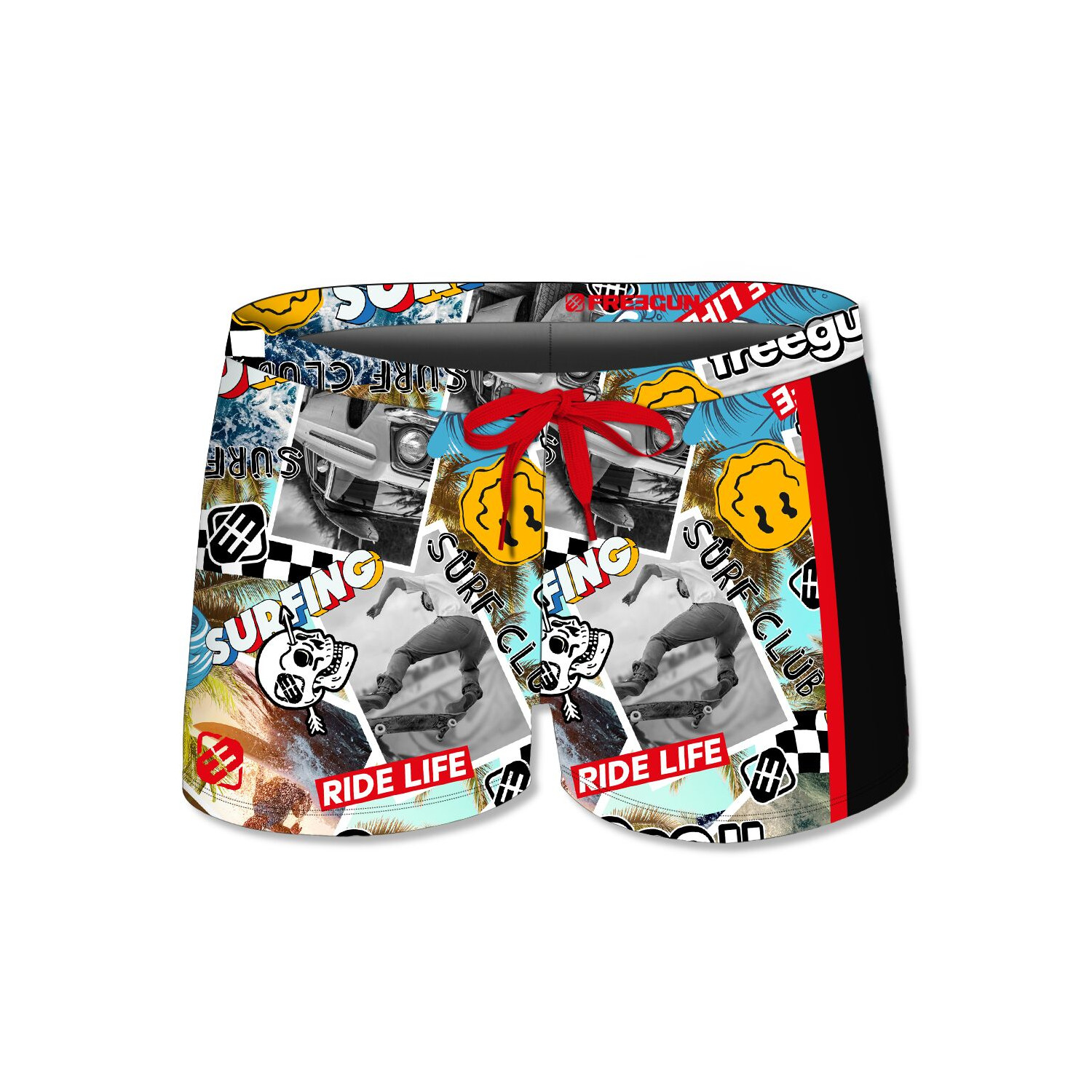 Boxer de bain enfant imprimé Vibes