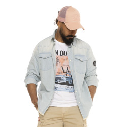 Chemise homme en denim effet vintage