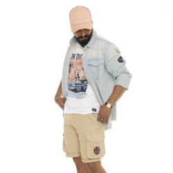 Chemise homme en denim effet vintage