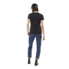T-shirt femme uni col rond délavé et print devant Motor