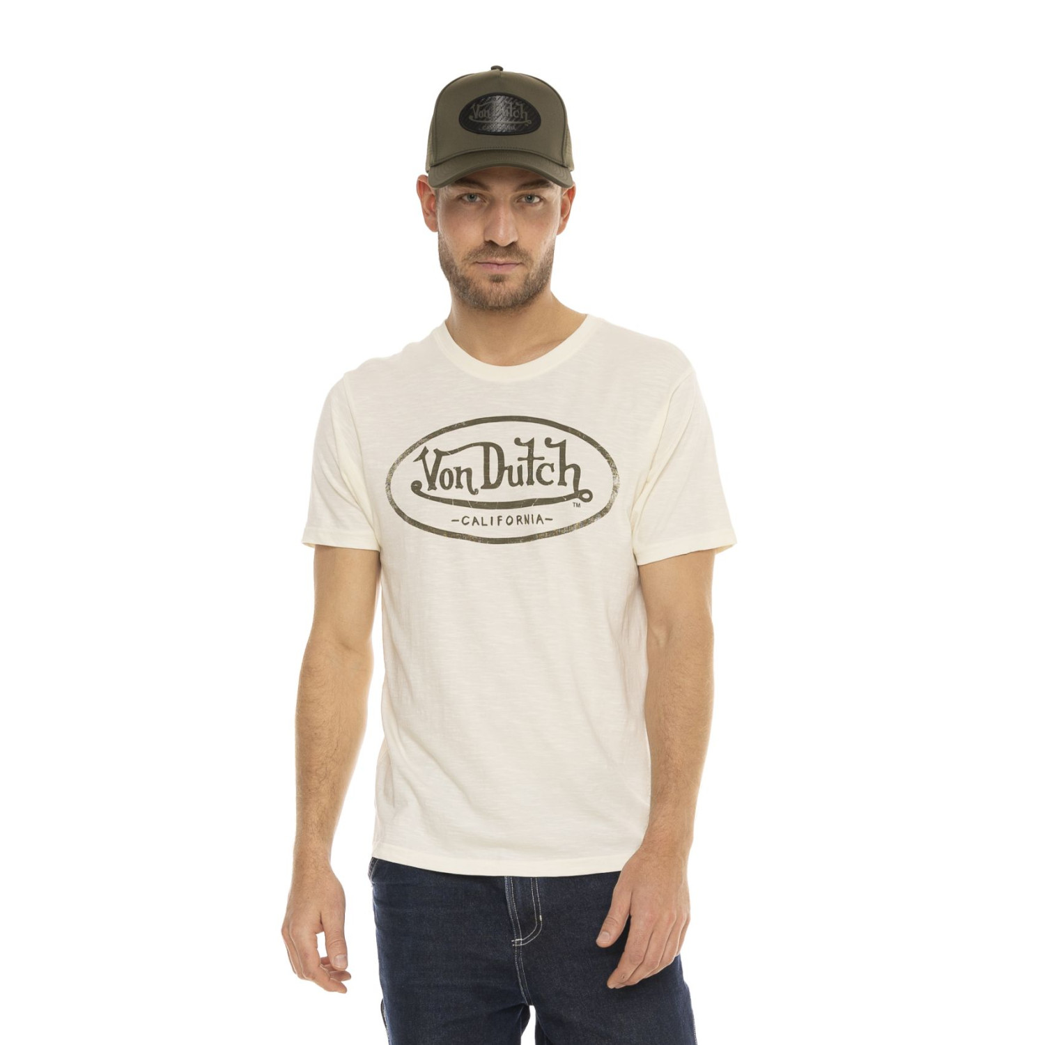 TEE SHIRT VON DUTCH JERSEY SLUB AVEC PRINT DEVANT