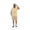 T-shirt jersey slub print devant all over feuillage