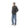 Veste Motard homme en simili poches poitrine et patchs Rider