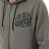 Sweat zippé homme à capuche en molleton 320gr et print devant Free