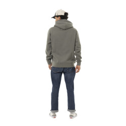 Sweat zippé homme à capuche en molleton 320gr et print devant Free
