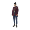 Sur-chemise femme à carreaux avec patchs Red