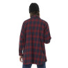 Sur-chemise femme à carreaux avec patchs Red