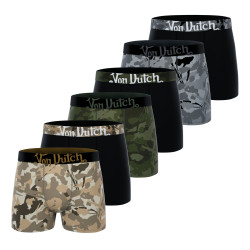 Lot de 6 boxers homme en coton ceinture subli Duo Camo