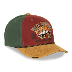 Casquette semi curve premium effet usé avec broderie Wilder