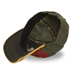 Casquette semi curve premium effet usé avec broderie Wilder