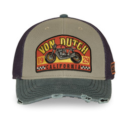 Casquette semi curve premium effet usé avec patch California