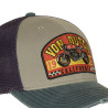 Casquette semi curve premium effet usé avec patch California