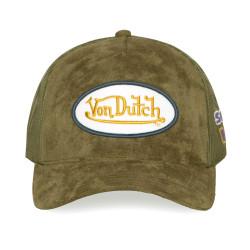 Casquette trucker filet en suédine avec patch Fur Dusty