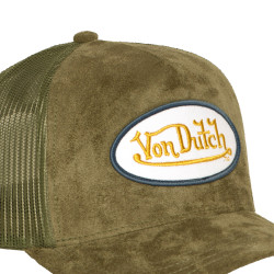 Casquette trucker filet en suédine avec patch Fur Dusty