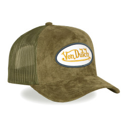Casquette trucker filet en suédine avec patch Fur Dusty