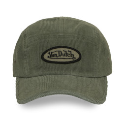 Casquette 5 Panneaux en velours côtelé et écusson Velours