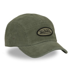 Casquette 5 Panneaux en velours côtelé et écusson Velours