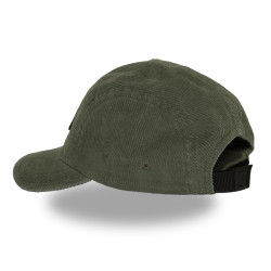 Casquette 5 Panneaux en velours côtelé et écusson Velours