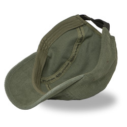 Casquette 5 Panneaux en velours côtelé et écusson Velours